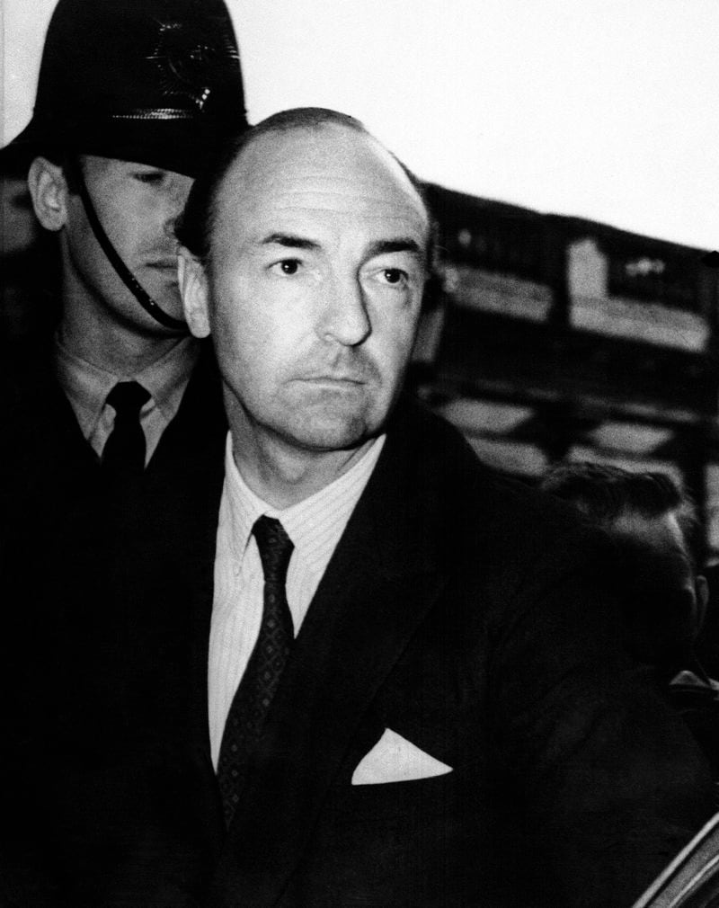FILE - John Profumo, who resigned as Minister of War in the British Cabinet over his affair with model Christine Keeler, leaves his car on returning to his London home, June 18, 1963. Britain’s upcoming general election on July 4, 2024, is widely expected to lead to a change of government for the first time in 14 years. In 1964, the Conservative Party had been in power for 13 years and was on its fourth prime minister. A sex scandal rocked the Conservative government and the British establishment, adding to the general feeling that the party had lost touch. Minister for war, John Profumo, resigned for lying to Parliament over his affair with model and show girl Christine Keeler. (AP Photo/File)