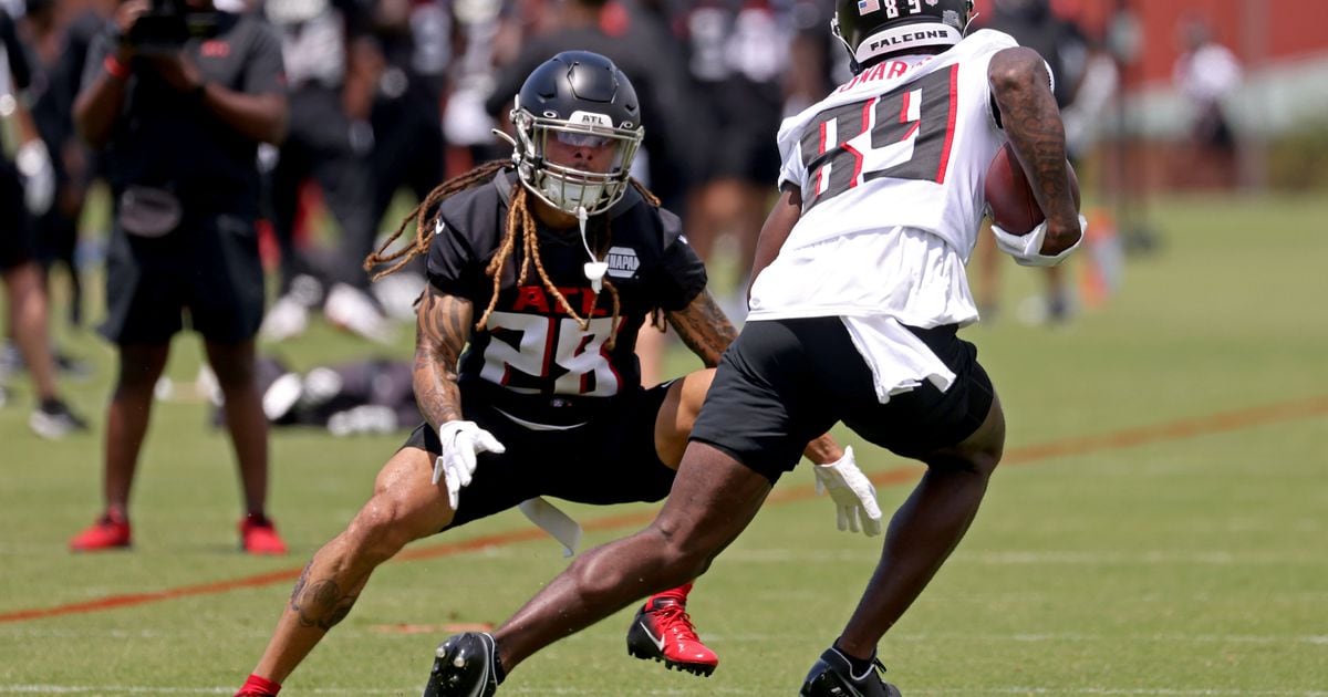 Atlanta Falcons cornerback Mike Ford (28) runs during an NFL