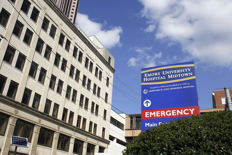 File photo of Emory University Hospital Midtown.TAYLOR CARPENTER / TAYLOR.CARPENTER@AJC.COM