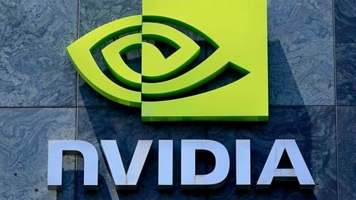 FILE - A sign for a Nvidia building is shown in Santa Clara, Calif., May 31, 2023. A rebound for Nvidia on Tuesday, June 25, 2024, is helping keep U.S. indexes close to their records Tuesday. (AP Photo/Jeff Chiu, File)