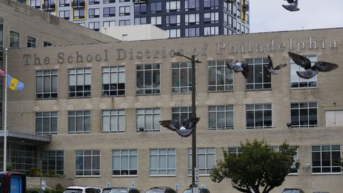 The School District of Philadelphia headquarters are shown in Philadelphia, Tuesday, July 23, 2024. The Philadelphia school district has failed to protect Jewish students from "a virulent wave of antisemitism" that swept through classrooms after Hamas attacked Israel on Oct. 7, according to a federal complaint filed Tuesday. (AP Photo/Matt Rourke)