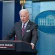 President Joe Biden speaks during a surprise appearance to take questions during the daily briefing at the White House in Washington, Friday, Oct. 4, 2024. (AP Photo/Susan Walsh)