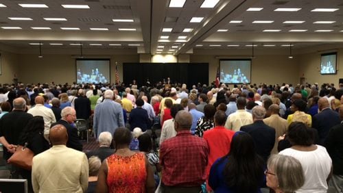 More than 1,000 Georgia Democrats gathered in Dublin for the party's annual convention.