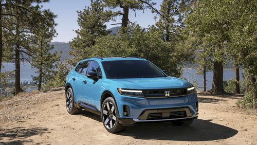 This photo provided by Honda shows the 2024 Prologue. It's Honda's first all-electric SUV and is capable of going more than 300 miles on a full charge. (Courtesy of American Honda Motor Co. via AP)