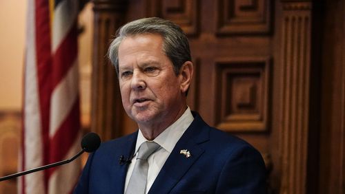 FILE - Georgia Gov. Brian Kemp delivers the State of the State speech on Jan. 11, 2024, in Atlanta. (AP Photo/Brynn Anderson, File)