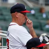 Atlanta Braves manager Brian Snitker (43) looks at the field as the Brave found no answers against the Cincinnati Reds offense; the Braves lost 9-4 at Truist Park on Wednesday, July 24, 2024, in Atlanta. 

(Miguel Martinez/ AJC)