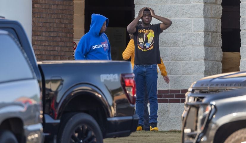 Apalachee High School students returned to the Barrow County campus for the first time Monday, Sept. 23, 2024 after police say a 14-year-old student shot and killed four people at the school on Sept. 4. Barrow County Sheriff Jud Smith called the return “a huge step for us healing” in a briefing with reporters ahead of an open house for students. (John Spink/AJC)