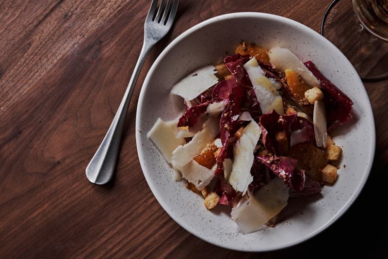 A radicchio salad is one of the recommended menu offerings at Holeman and Finch. Courtesy of Andrew Thomas Lee