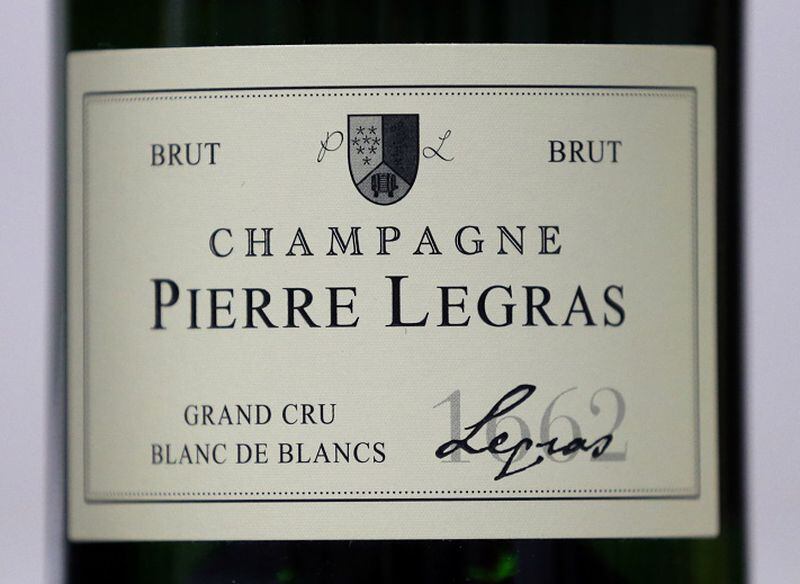 Pierre Legras Champagne Grande Cru Brut Blanc de Blancs on December 15, 2017, in Akron, Ohio. This beauty offers true Champagne taste. (Phil Masturzo/Akron Beacon Journal/TNS)
