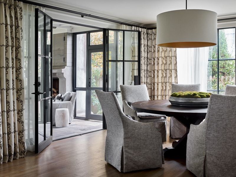 A neutral color palette on larger items in your home can help you bridge the seasons, said the designers at Williams Papadopoulos Designs. Changing out curtains for the summer can help a room feel lighter in warmer months.
(Courtesy of Mark Williams and Niki Papadopoulos of Williams Papadopoulos Design)