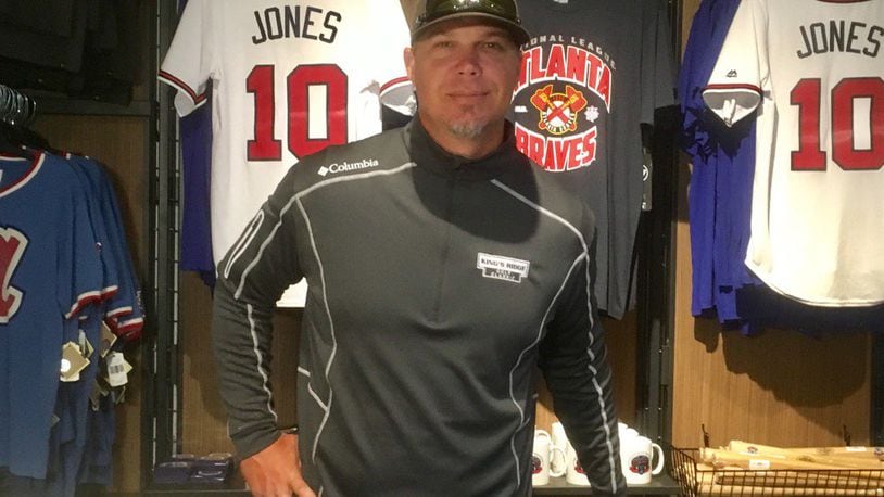 Official Chipper Jones Jersey, Chipper Jones Shirts, Baseball