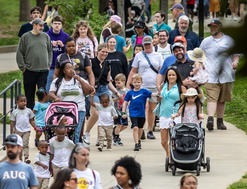 Spring breakers descend on Zoo Atlanta as temperatures settled near 80 degrees Monday. Today's weather is expected to mimic Monday's, until late night when there is a chance of showers.