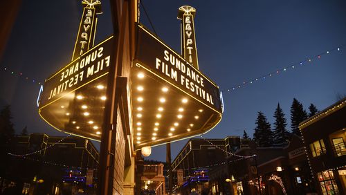 FILE - The Egyptian Theatre is pictured on the eve of the 2017 Sundance Film Festival on Wednesday, Jan. 18, 2017, in Park City, Utah. (Photo by Chris Pizzello/Invision/AP, File)