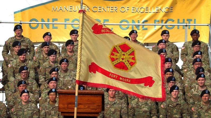 Fort Benning was redesignated as Fort Moore during a ceremony Thursday morning at Doughboy Stadium. (Photo Courtesy of Mike Haskey/The Ledger-Enquirer)