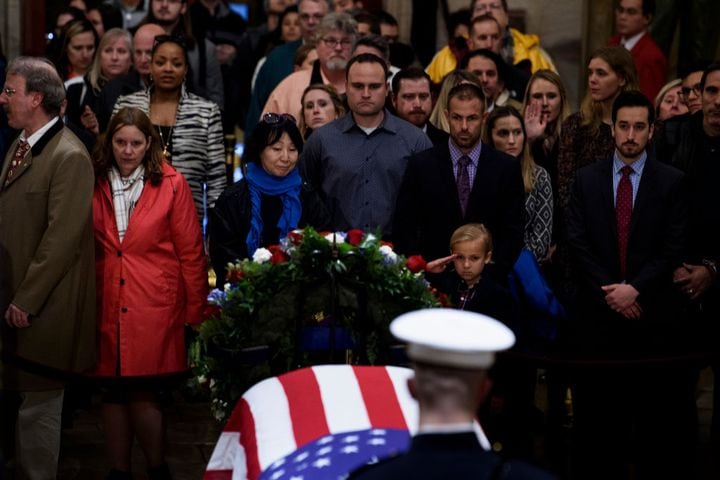 Photos: Family, friends, colleagues pay final respects to George H.W. Bush