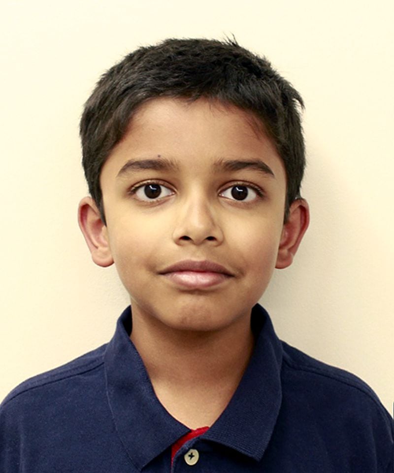 Sarv Dharavane, 10, of Dunwoody is competing in his first Scripps National Spelling Bee.
(Courtesy of Scripps National Spelling Bee)