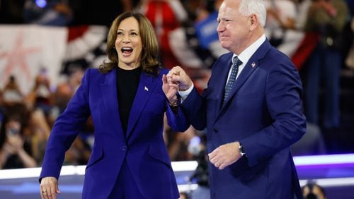 Vice President Kamala Harris and her running mate, Minnesota Gov. Tim Walz, will be in Georgia today.