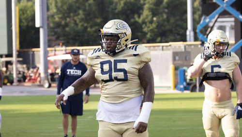 Georgia Tech defensive tackle Jahaziel Lee, whom coaches say will also play on offensive line this season. (Georgia Tech Football)