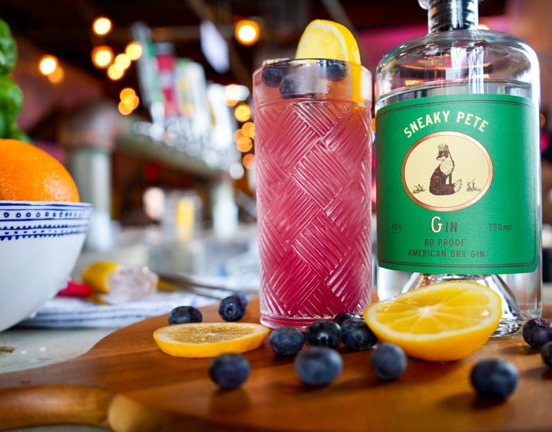 Blueberry Gin Fizz is one of the new cocktails at Monday Night Brewing, showcasing their line of Sneaky Pete Spirits. 
Courtesy of Monday Night Brewing