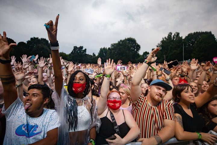 Fans cheer on 21 Savage at Music Midtown on Saturday, September 18, 2021, in Piedmont Park. (Photo: Ryan Fleisher for The Atlanta Journal-Constitution)