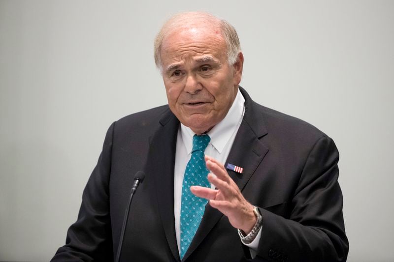 FILE - Former Pennsylvania Gov. Ed Rendell speaks during a gubernatorial forum in Philadelphia, Oct. 10, 2018. (AP Photo/Matt Rourke, File)