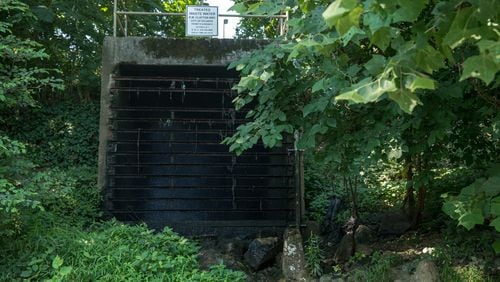 The discharge site of the city of Atlanta's R.M. Clayton Water Reclamation Plant is shown on June 14, 2024. Riley Bunch/AJC