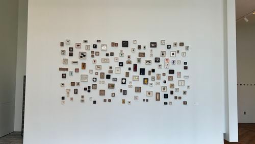 Susie Winton, from "Left Behind" series, installation view. Part of the exhibit "Findings" at Gallery 100 in downtown Atlanta through Aug. 29.