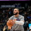 Phoenix Suns forward David Roddy (21) in the first half of an NBA basketball game Tuesday, March 5, 2024, in Denver. (AP Photo/David Zalubowski)