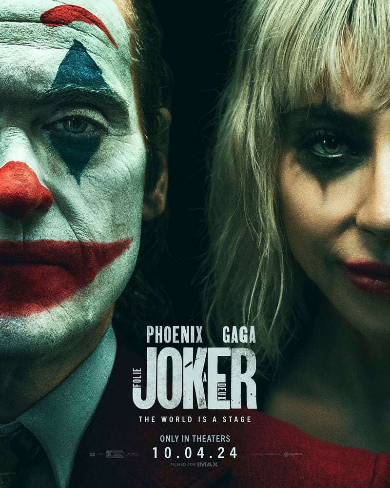 This image released by Warner Bros. Pictures shows promotional art for "Joker: Folie à Deux." (Warner Bros. Pictures via AP)