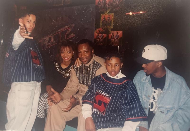 Jermaine Dupri and Kris Kross visited Atlanta Jams in the early '90s. Courtesy of Carol Blackman