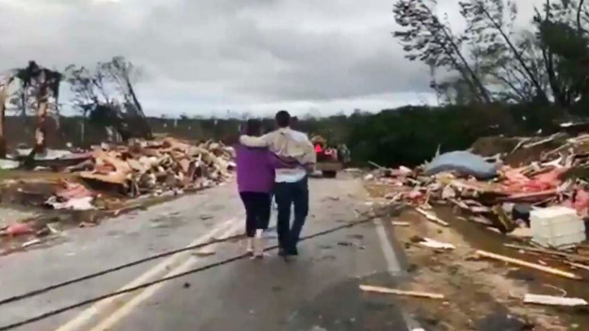 Photos: Possible tornadoes leave path of death, destruction in parts of Southeast