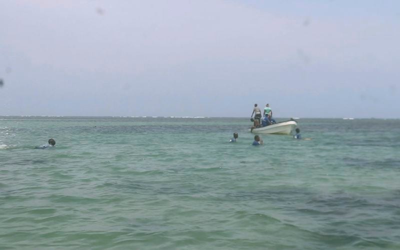 In this image made from video, Djiboutian coast guard workers search for bodies of migrants who were washed away on the shore of the Red Sea, off the coast in Djibouti Wednesday, Oct. 2, 2024. ( Djiboutian Coast Guard via AP)