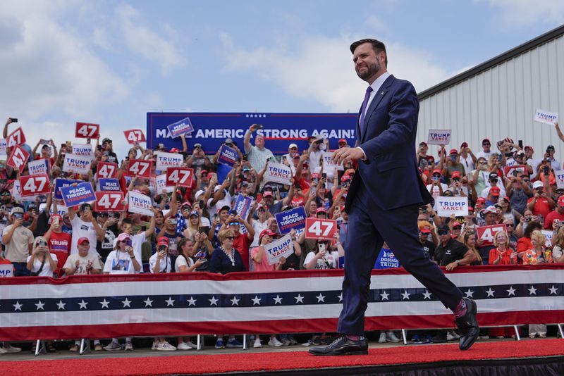 U.S. Sen. JD Vance of Ohio, the Republican vice presidential nominee, is campaigning in Valdosta today.