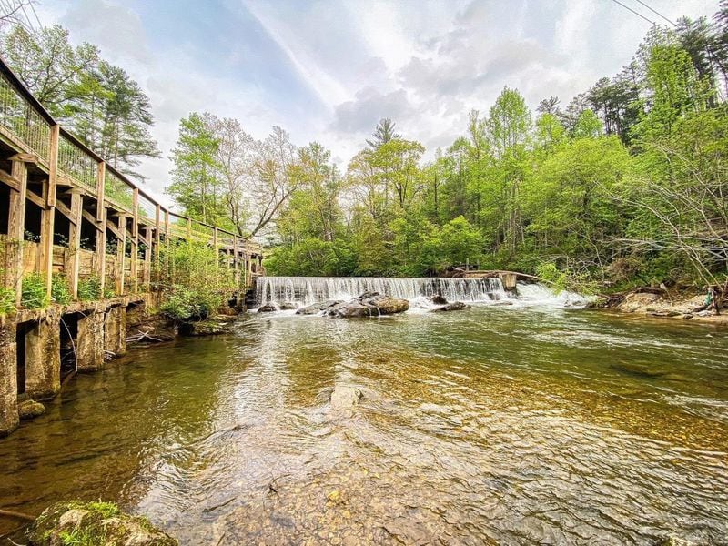 Nora Mill is powered by the fast-running Chattahoochee River. Courtesy of Nora Mill Granary