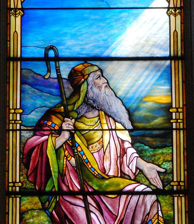 A detail of the "Abrahamic Covenant" window at First Presbyterian Church of Atlanta.