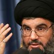 FILE - Hezbollah leader Hassan Nasrallah, speaks during a press conference at Hezbollah headquarters in the southern suburb of Beirut, Monday June 5, 2006. (AP Photo/Hussein Malla, File)