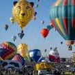 FILE - Nearly 500 balloons begin to take off during the Albuquerque International Balloon Fiesta, Oct. 7, 2023, in Albuquerque, N.M. (AP Photo/Roberto E. Rosales, File)