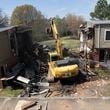 Drone photos of demolition work at the former Forest Cove Apartments on Wednesday, March 20, 2024.   (Ben Gray / Ben@BenGray.com)