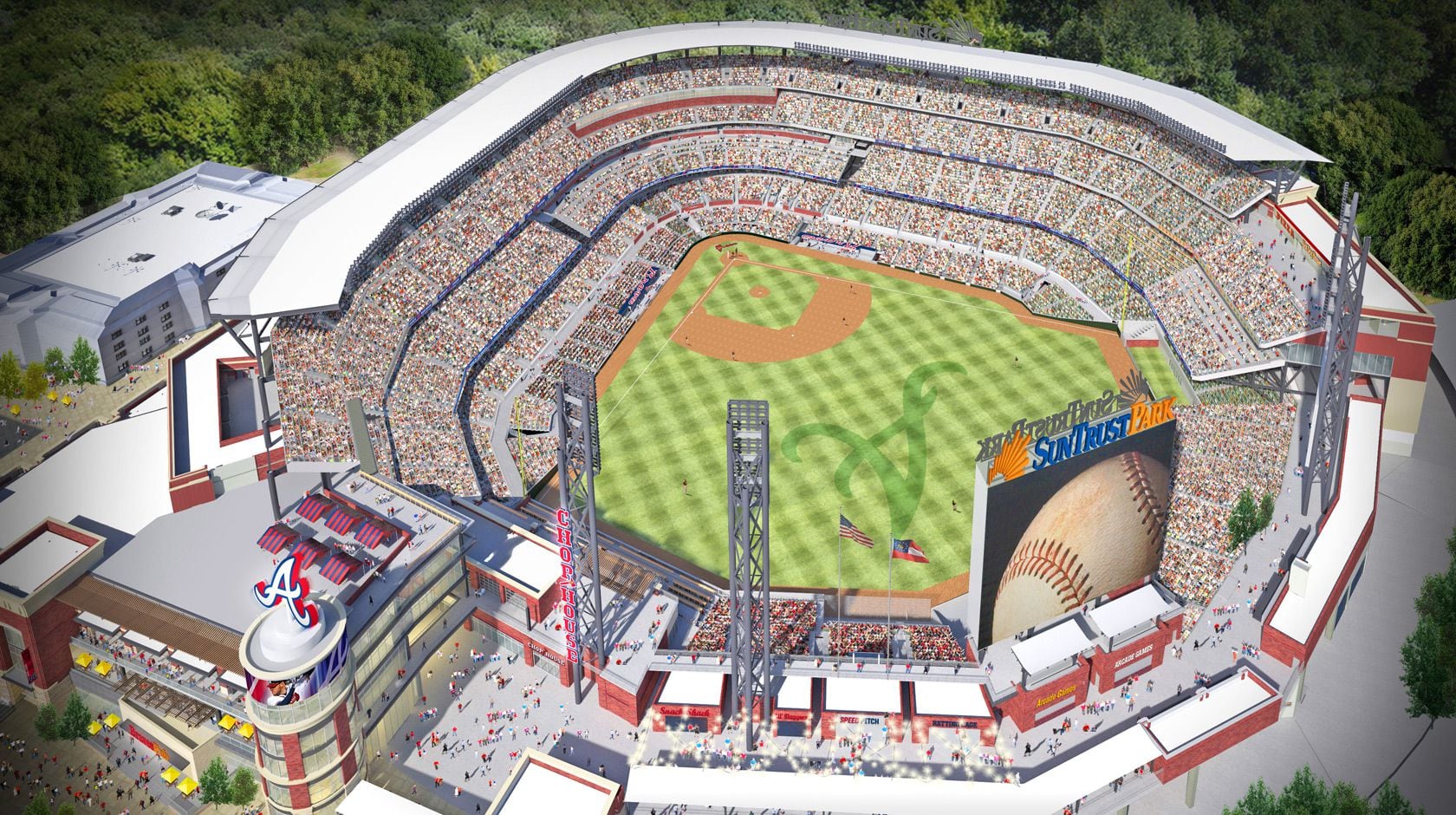 Atlanta Braves Truist Park Stadium Ballpark Blueprint Baseball 