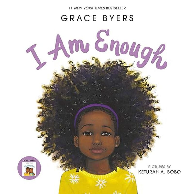 Grace Byers writes a lyrical work for children in her book, I am Enough, which features themes of love, self-acceptance, and respect.