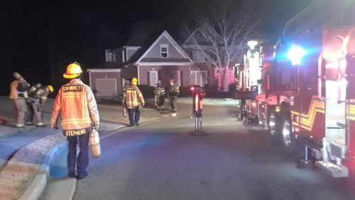 The fire at the home in the 1700 block of River Crest Way appears to have started in a gas fireplace in the master bedroom, according to Gwinnett County fire officials.