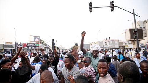 Supporters of presidential candidate Biram Ould Dah Ould Abeid take part in a campaign rally ahead of the presidential election Nouakchott, Mauritania, Monday, June 24, 2024. (AP Photo/Mamsy Elkeihel) (AP Photo/Mamsy Elkeihel)