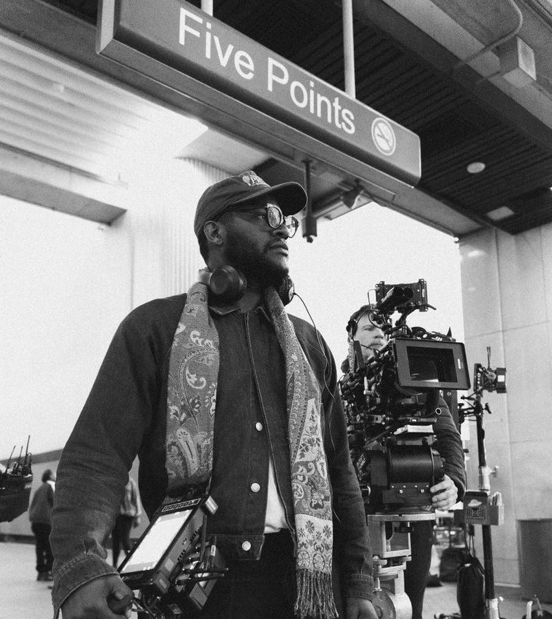 "Color Book" director, writer and producer David Fortune on the set on "Color Book" at Five Points Metropolitan Atlanta Rapid Transit Authority's train station in Atlanta in 2024.