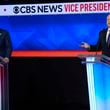 Democratic vice presidential nominee Minnesota Gov. Tim Walz speaks during a vice presidential debate hosted by CBS News, with Republican vice presidential nominee Sen. JD Vance, R-Ohio, Tuesday, Oct. 1, 2024, in New York. (AP Photo/Matt Rourke)