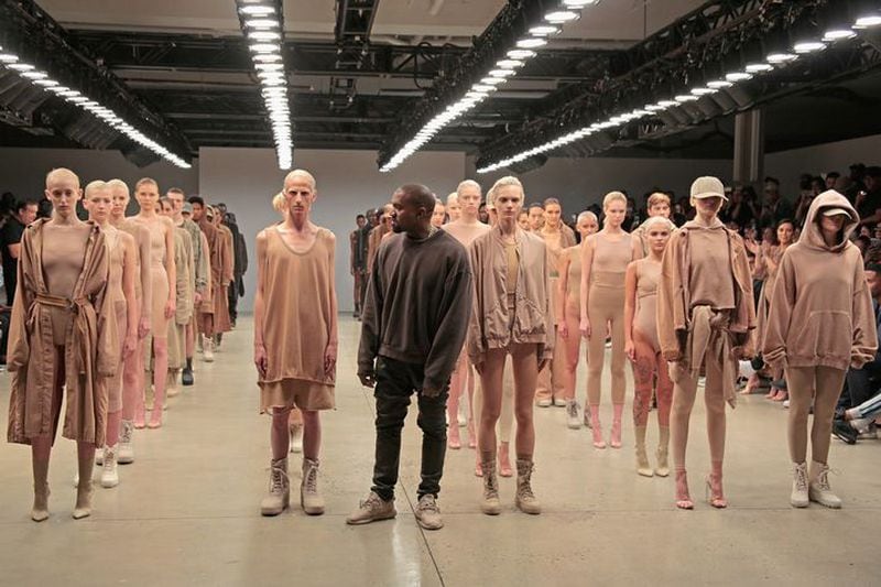Kanye West poses during the finale of Yeezy Season 2 during New York Fashion Week at Skylight Modern on September 16, 2015 in New York City. (Photo by Randy Brooke/Getty Images for Kanye West Yeezy)