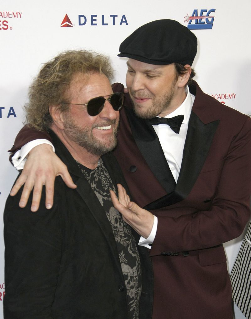 LOS ANGELES, CALIFORNIA - JANUARY 24: Gavin DeGraw, Sammy Hagar attend MusiCares Person of the Year honoring Aerosmith at West Hall at Los Angeles Convention Center on January 24, 2020 in Los Angeles, California. Photo: CraSH/imageSPACE/Sipa USA(Sipa via AP Images)
