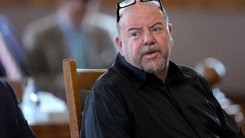 FILE - Steve Kramer is seated Wednesday, June 5, 2024, at Superior Court, in Laconia, N.H., during his arraignment in connection with charges of voter suppression and impersonating a candidate. (AP Photo/Steven Senne, Pool)