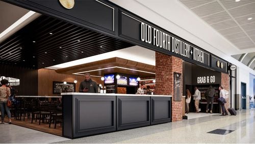 Old Fourth Ward Distillery + Kitchen is opening at Hartsfield-Jackson International Airport. (Courtesy of Old Fourth Distillery)