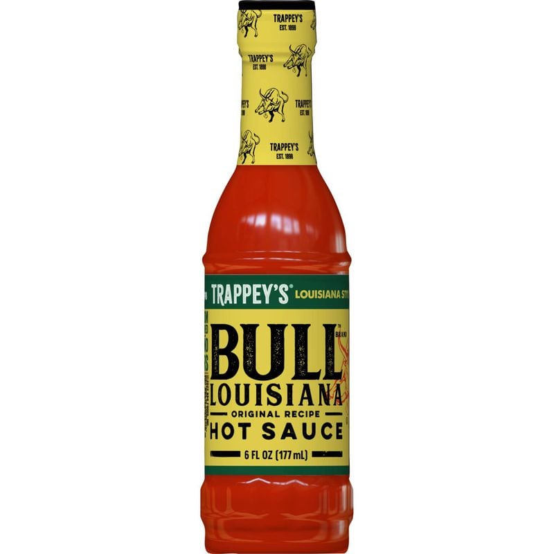 Trappey’s Bull Louisiana hot sauce is pretty mild. Vinegar-based and spiked with red jalapeno peppers, the hot sauce hits the Scoville Heat Units scale at only 1,400 – slightly less than Tabasco.