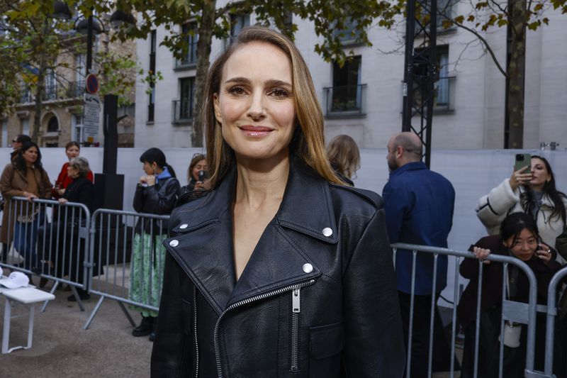 Natalie Portman attends the Stella McCartney Spring/Summer 2025 collection presented Monday, Sept. 30, 2024, in Paris. (Photo by Vianney Le Caer/Invision/AP)